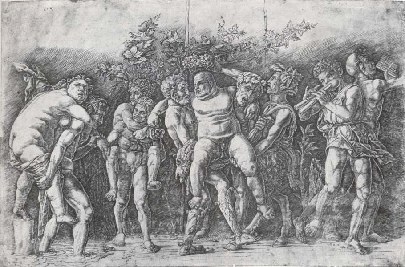 Andrea Mantegna A Bacchanal with Silenus china oil painting image